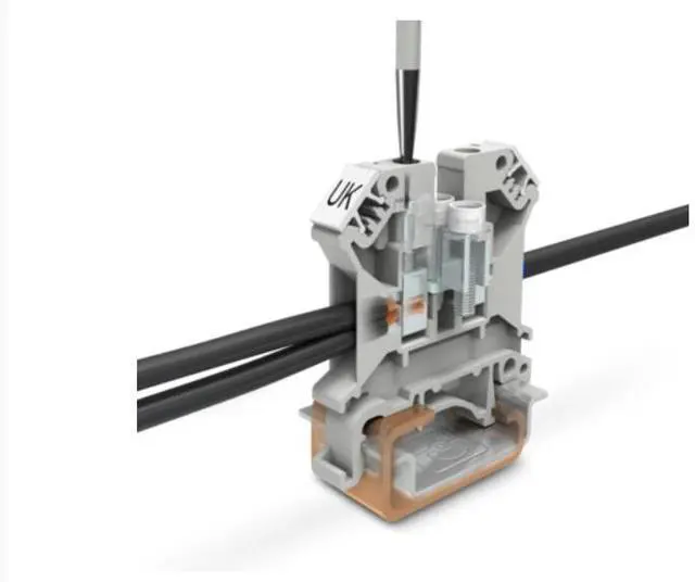 Alt view image 3 of 7 - Phoenix terminal block UK 6N - straight track rail type