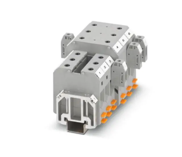 Alt view image 2 of 7 - Phoenix UKH 50 - High Current Terminal Block 50 Square Screw-Type Rail Combined Type