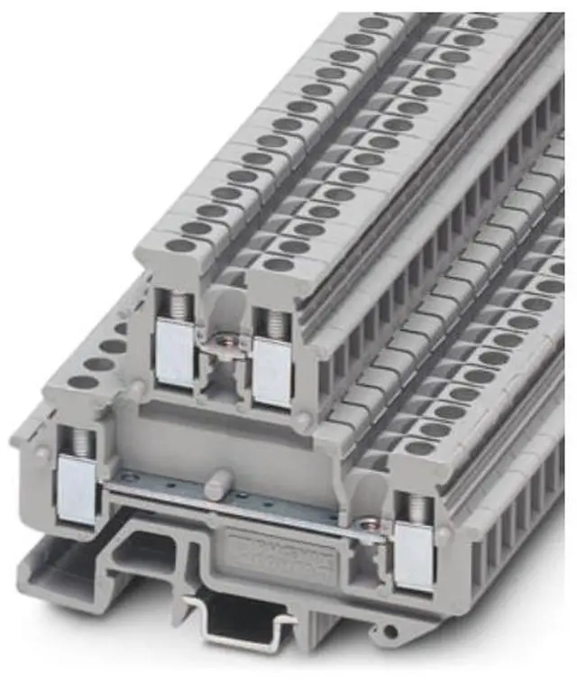 Main image of Phoenix double-layer micro straight-through terminal block assembly MBKKB2.5 - rail-mounted combination
