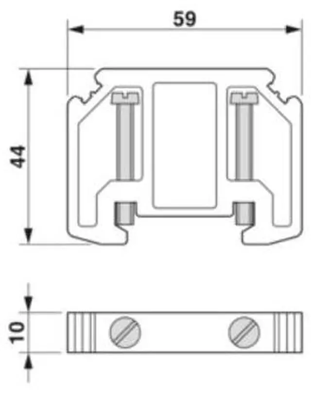 Alt view image 2 of 2 - Phoenix metal fixing piece terminal block end cover E/AL-NS35-rail type