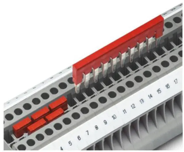 Alt view image 2 of 7 - Phoenix FBS4-5- Terminal Insert-Pull Plug Bridge Connector Shorting Strip Connector Piece