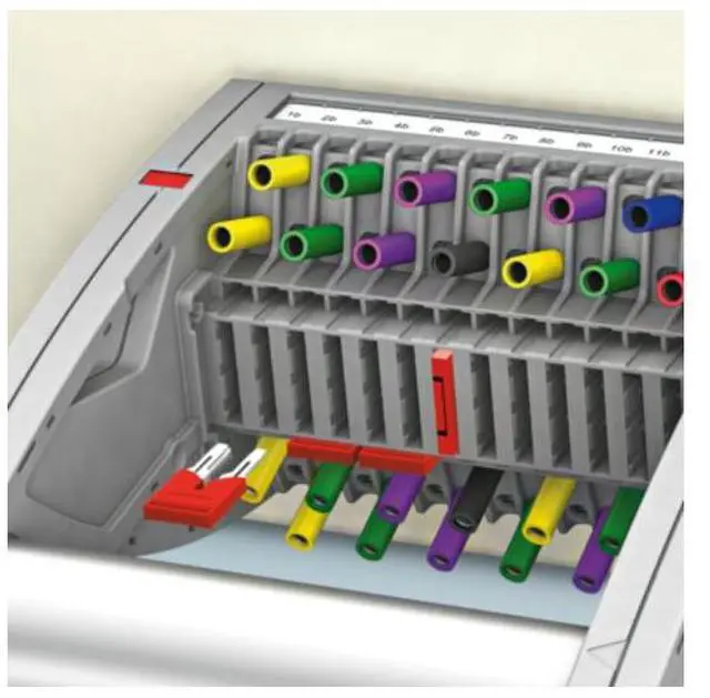 Alt view image 3 of 7 - Phoenix 50 pieces per pack. Terminal accessories - blue shorting pieces for bridging FBS 3-5 BU.