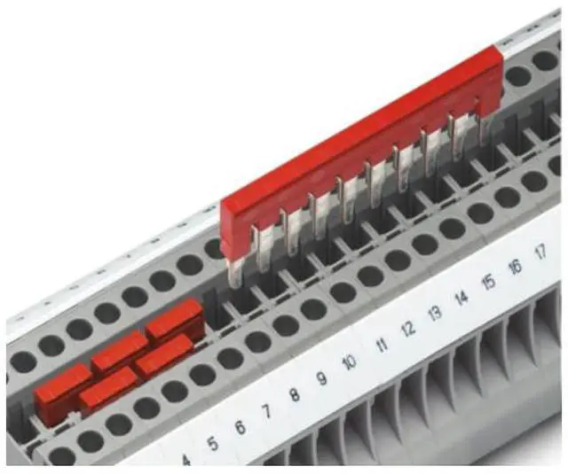 Alt view image 2 of 7 - Phoenix 50 pieces per pack. Terminal accessories - blue shorting pieces for bridging FBS 3-5 BU.