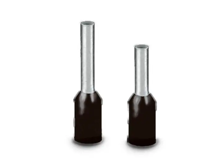 Alt view image 6 of 7 - Phoenix 100 pieces per pack AI 1.5-8 BK-3200043 Cold Press Head Tubular Line Nose Cold Press Terminal