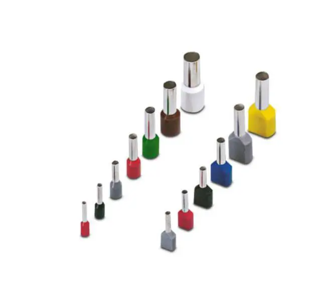 Alt view image 2 of 7 - Phoenix 100 pieces per pack AI 1.5-8 BK-3200043 Cold Press Head Tubular Line Nose Cold Press Terminal