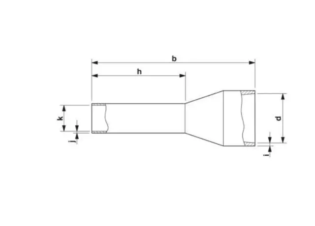 Alt view image 7 of 7 - Phoenix 100 pieces per pack AI 1.5-8 BK-3200043 Cold Press Head Tubular Line Nose Cold Press Terminal