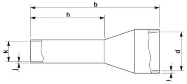 Alt view image 6 of 6 - Phoenix Copper Nose Cold Press Terminal AI 0.25 - 6BU - Pin-shaped Tube Type Terminal Block Set of 100 per package