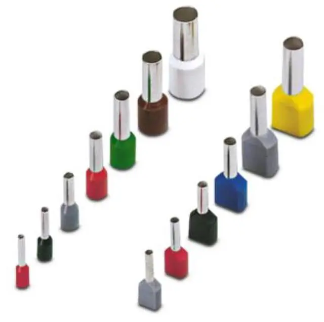 Alt view image 2 of 7 - Phoenix 100 pieces per pack AI 1-6 RD - Cold Pressed Head Line Nose Insulation Terminal