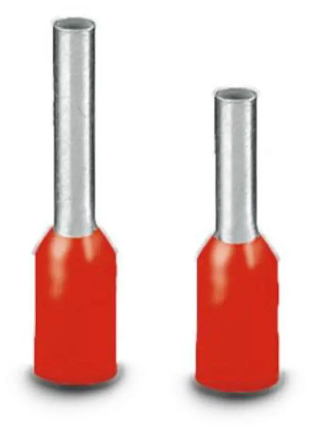 Alt view image 6 of 7 - Phoenix 100 pieces per pack AI 1-6 RD - Cold Pressed Head Line Nose Insulation Terminal