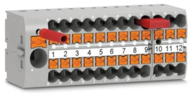 Alt view image 3 of 7 - Phoenix terminal block PTFIX 6/6X2.5-NS35A RD - Multi-input single-output wiring board