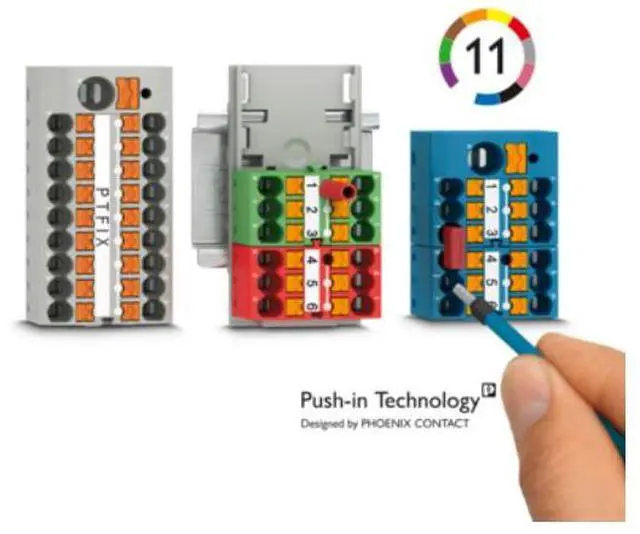 Alt view image 6 of 7 - Phoenix PTFIX 6/18X2.5-NS35A splitter wiring board wiring terminals