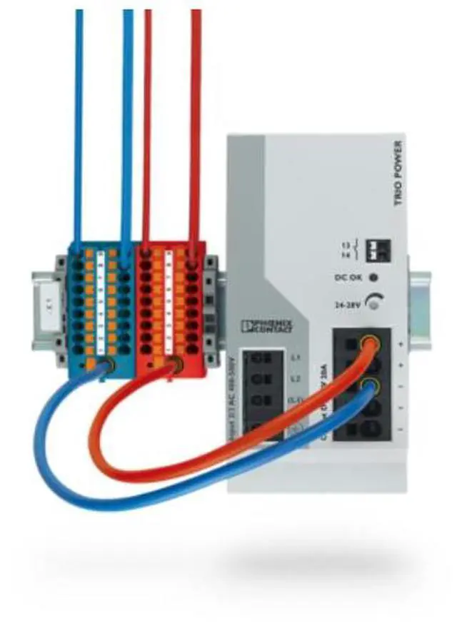 Alt view image 5 of 7 - Phoenix terminal block PTFIX 6/18X2.5-NS35A RD - Distribution panel for wiring