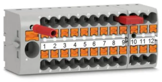 Alt view image 3 of 7 - Phoenix terminal block rail PTFIX6/12X2.5-NS35A RD wiring board splitter