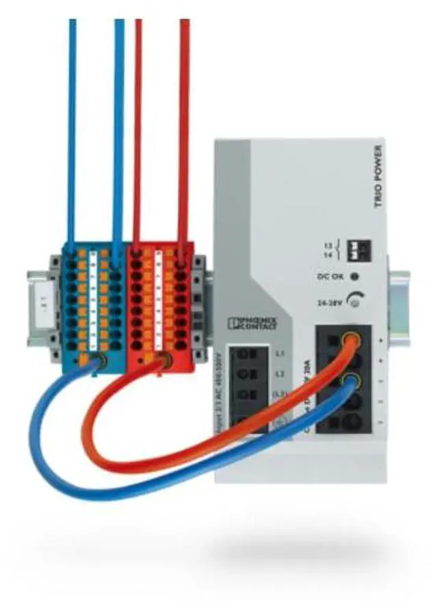 Alt view image 5 of 7 - Phoenix terminal block rail PTFIX6/12X2.5-NS35A RD wiring board splitter