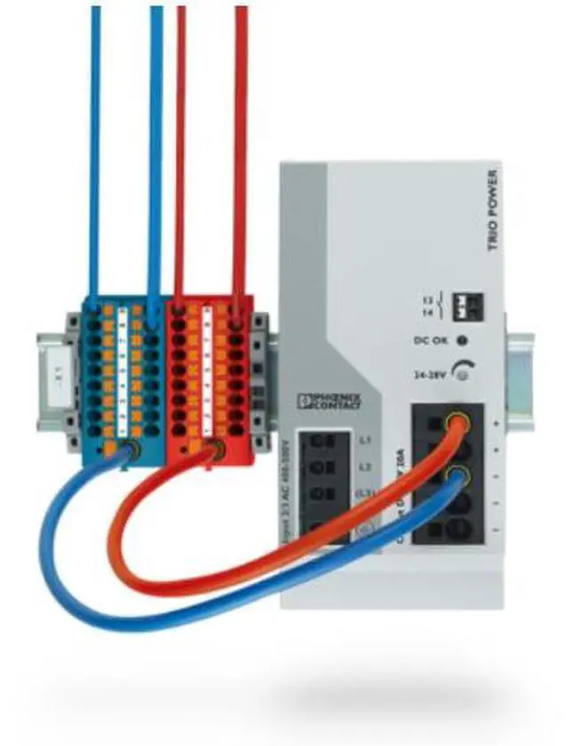 Alt view image 5 of 7 - Phoenix terminal block wiring board PTFIX6/12X2.5-NS35A GY - one inlet with multiple outlets