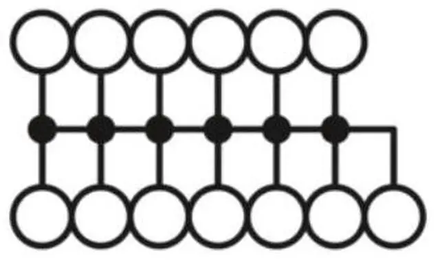 Alt view image 7 of 7 - Phoenix terminal block wiring board PTFIX6/12X2.5-NS35A GY - one inlet with multiple outlets
