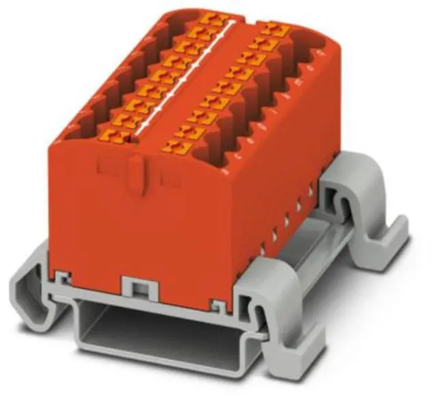 Main image of Phoenix terminal block PTFIX18X2.5-NS35A-RD - a weak and strong current wiring board splitter for wiring panels
