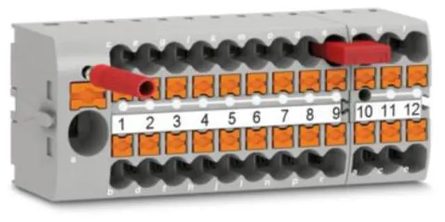 Alt view image 4 of 7 - Phoenix terminal PTFIX12X2.5-NS35A RD Low-voltage and High-voltage Wiring Board Distribution Box