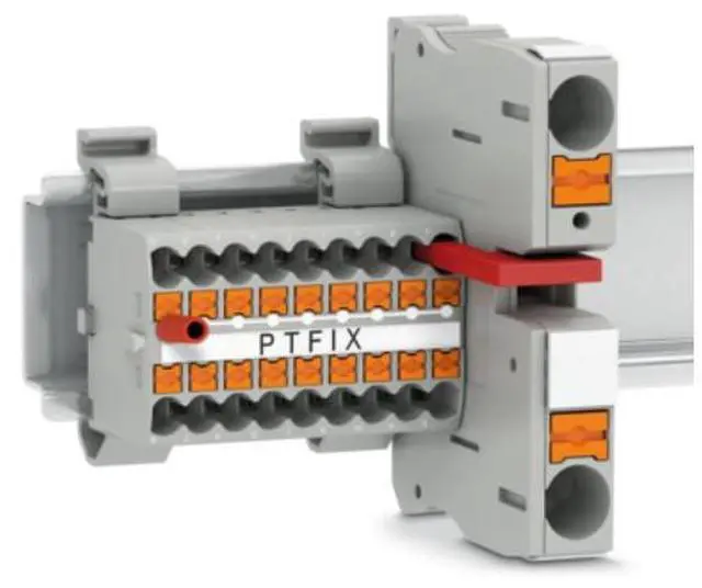 Alt view image 2 of 7 - Phoenix terminal PTFIX12X2.5-NS35A RD Low-voltage and High-voltage Wiring Board Distribution Box