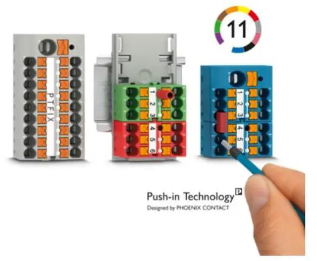 Alt view image 6 of 7 - Phoenix terminal PTFIX12X2.5-NS35A RD Low-voltage and High-voltage Wiring Board Distribution Box