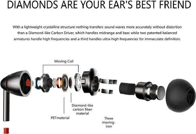 Alt view image 4 of 7 - 1MORE Quad Driver in-Ear Earphones Hi-Res High Fidelity Headphones Warm Bass, Spacious Reproduction, High Resolution, Mic in-Line Remote Smartphones/PC/Tablet - Silver/Gray