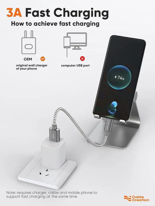 Alt view image 5 of 7 - 6 inch USB C Cable Short, USB A to USB C Fast Charging, Braided Type C Data Cord for Power Bank, Galaxy S23, iPad Pro iPad mini, iPad Pro,iPhone 15/16,Android Auto/Cellphone,CarPlay