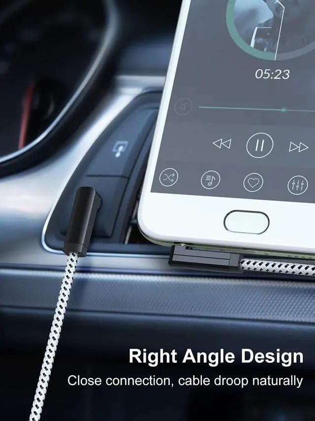 Alt view image 5 of 7 - 3.5mm Audio Cable(1.5FT/0.45M), 90 Degree 3.5mm Male to Male Auxiliary Aux Cable for Phones, Tablets, Headphones, MP3 Player, Car/Home Stereo, Laptops, iPads