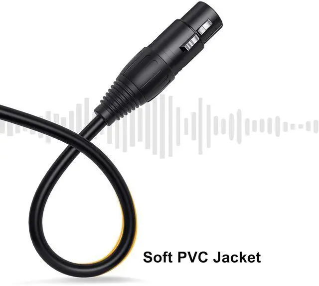 Alt view image 3 of 7 - Balanced XLR Splitter 1.0 ft, 2 X L R Female to X LR Male, 3Pin Microphone Y Cord Mic Split 1 Male to 2 Female Patch Cable,Black