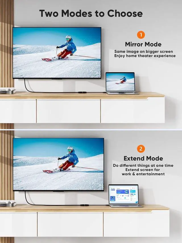 Alt view image 4 of 7 - CableCreation HDMI to DVI Short Cable 0.5ft, Bi-Directional DVI-I (24+5) Female to HDMI Male Adapter 1080P DVI to HDMI Converter Compatible with Xbox, PC, TV Box, PS5, Blue-ray, Switch