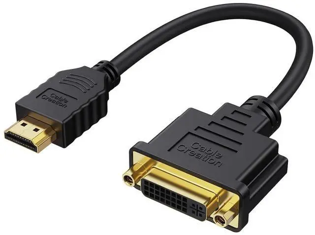 Main image of CableCreation HDMI to DVI Short Cable 0.5ft, Bi-Directional DVI-I (24+5) Female to HDMI Male Adapter 1080P DVI to HDMI Converter Compatible with Xbox, PC, TV Box, PS5, Blue-ray, Switch