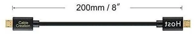Alt view image 6 of 6 - CableCreation Short Micro USB to Micro USB OTG Cable 8inch, Works for DJI Spark Mavic, PS4, Owlet, Android Phone Tablet, DAC and More,20CM