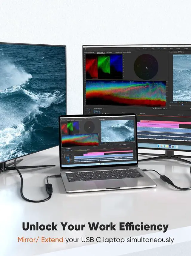 Alt view image 6 of 7 - CableCreation USB C to DP Adapter 4K@60Hz, USB C to DisplayPort Adapter, Compatible with iPhone 16 15 Pro Max Plus, MacBook Pro Air, Mac Mini, iPad Pro, XPS, Galaxy, Rift S, Black