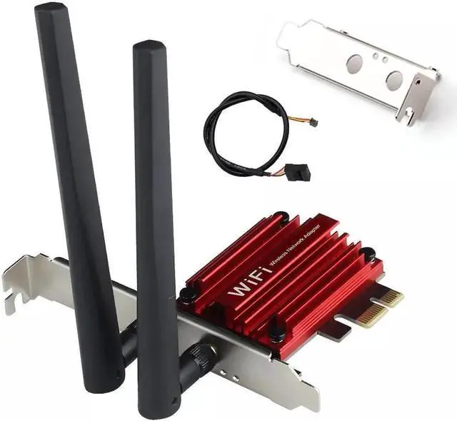Alt view image 2 of 7 - AX3000 PCIe WiFi Card WiFi 6 Network Card with Bluetooth 5.2, Dual Band 2.4G/5G Wireless Adapter 802.11ax, MU-MIMO, OFDMA, WPA3, Compatible with Windows 10/11