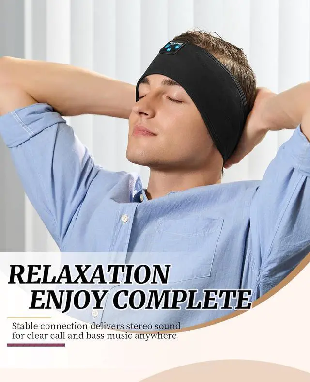 Alt view image 5 of 7 - Sleep Headphones, Sports Headband Bluetooth, Wireless Music Sleeping Headphones, Long Time Play Headphone Band with Built in Speakers Perfect for Sleep,Workout,Running,Yoga,Travel