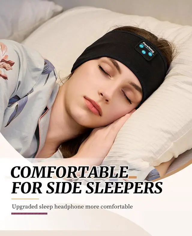 Alt view image 3 of 7 - Sleep Headphones, Sports Headband Bluetooth, Wireless Music Sleeping Headphones, Long Time Play Headphone Band with Built in Speakers Perfect for Sleep,Workout,Running,Yoga,Travel