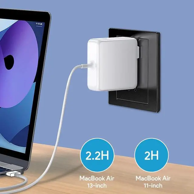 Alt view image 4 of 6 - Mac Book Air Charger, 45W Magnetic Mag2 T-Tip Laptop Charger Suitable for Mac Book Air 11 inch and 13 inch After Mid 2012(Applicable to 2012-2017)