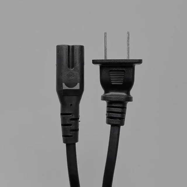 Alt view image 5 of 6 - 10FT 2 Prong Power Supply Cable Cord for Sony PS5/PS4/PS3, Xbox Series S/X, Xbox One S/X, PlayStation 5 4 3, TCL Roku Smart TV 32" 40" 43" 50" 55" 60" 65" 75" 85" Inch Replacement Plug A