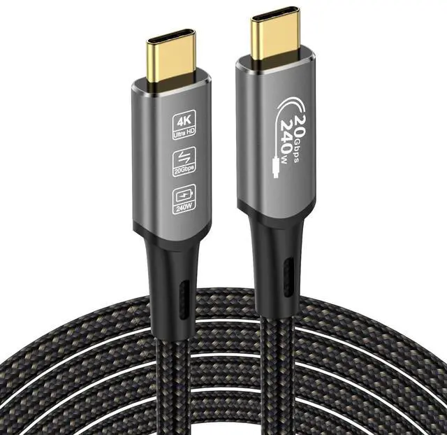 Alt view image 3 of 7 - Long USB4 Thunderbolt 4 Extension Cable 5M 16.5ft 8K USB C M/M 240W Fast Charging 40Gbps Data Transfer 7680 * 4320 8K@60Hz 4K@144Hz Video Compatible with Different USB-C Devices