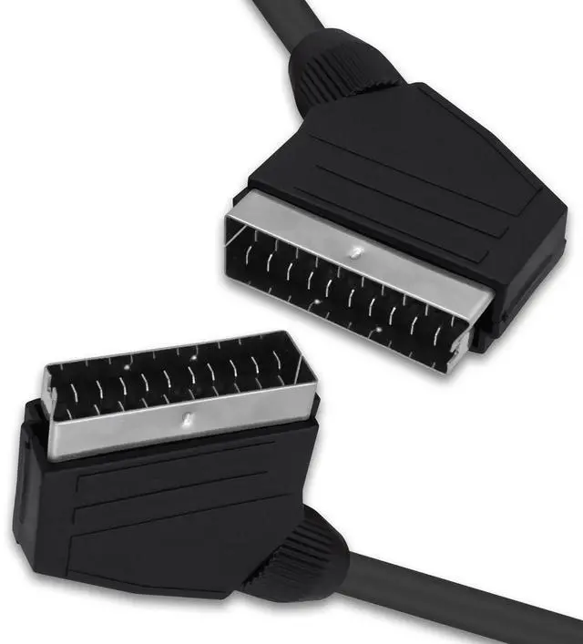 Alt view image 2 of 7 - SCART to SCART Cable Lead Adapter Fully Wired 21 Pin Male to Male Nickel Plated Audio Video Connector Adapter Extension Cable for TV VCR DVD -1.5M/4.92FT -2pcs