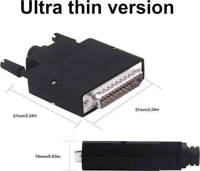 Alt view image 3 of 7 - DB25 Male Solderless Connector Breakout Board RS232 D-SUB 25 Pin Serial Adapter Terminal Block with Case (Male)