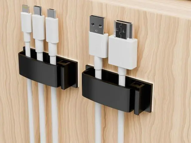 Alt view image 2 of 3 - Cable Clips, Ethernet Cable Organizer, Conwork Adhesive Wire Management Clamps, Desktop Cord Holder Hider, Charging Cable Drop Organizer & Management System for TV PC Laptop Home Office [50-Pack]