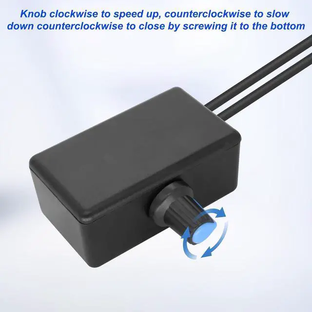 Alt view image 5 of 6 - DC5521 Fan Speed Control Regulator,DC 5.5mmx2.1mm Male Output to Female Input Fan Speed Control Knob PWM Adjust Wind Speed Module for 5-24V Fans, Motors, and Water Pumps