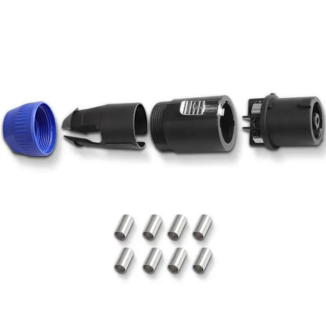Alt view image 2 of 7 - 8 Pole Speakon Connector Plug,NL4 Speak-On 8 Pin Male Audio Speaker Twist Lock Plugs and Female Panel Mount Plug Adapter for NL8FC, NL8FX, NLT8X, NL8FC, NL8FX (2Pack)