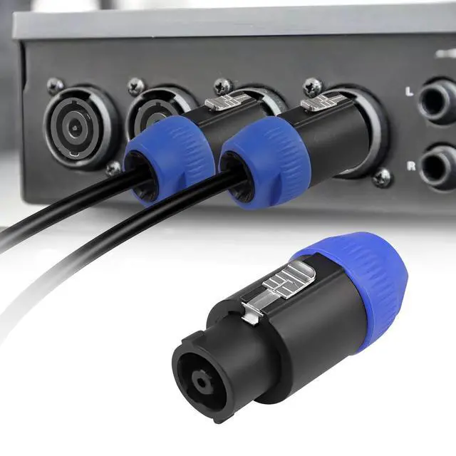 Alt view image 6 of 7 - 8 Pole Speakon Connector Plug,NL4 Speak-On 8 Pin Male Audio Speaker Twist Lock Plugs and Female Panel Mount Plug Adapter for NL8FC, NL8FX, NLT8X, NL8FC, NL8FX (2Pack)
