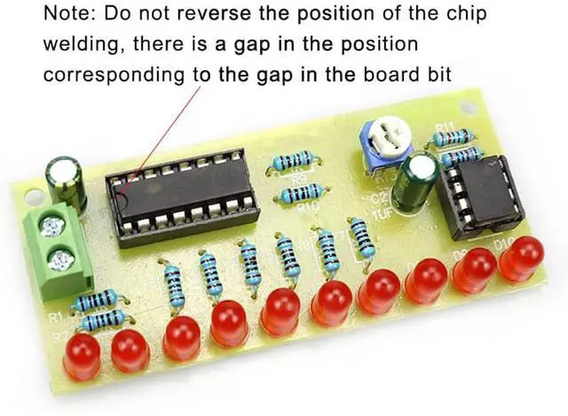 Alt view image 2 of 5 - NE555+CD4017 LED Chaser LED Running Light Flow light kit Capacitor Oscillator Clock Siganal Electronic Production DIY kits