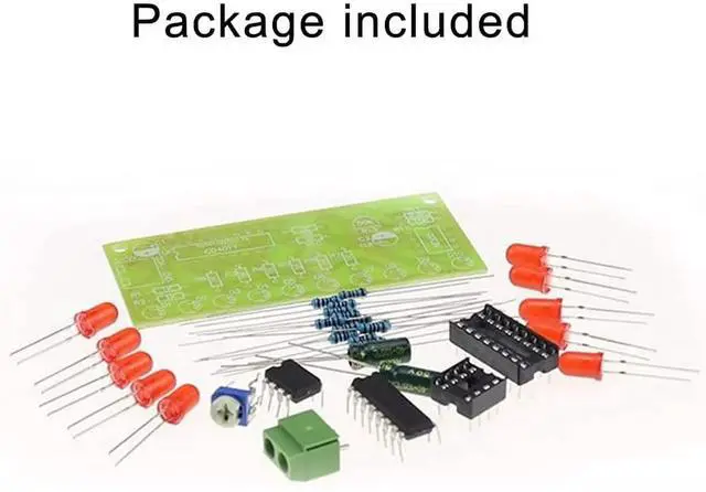 Alt view image 5 of 5 - NE555+CD4017 LED Chaser LED Running Light Flow light kit Capacitor Oscillator Clock Siganal Electronic Production DIY kits