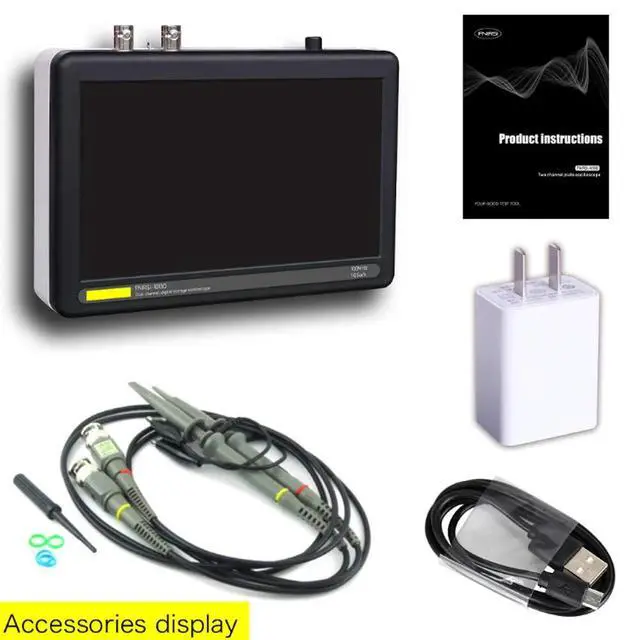 Alt view image 5 of 6 - Rechargeable Handheld 7" Touch Screen DSO Digital Tablet Oscilloscope with 2 Channel 100Mhz Bandwidth and 1GSa/s Sampling Rate