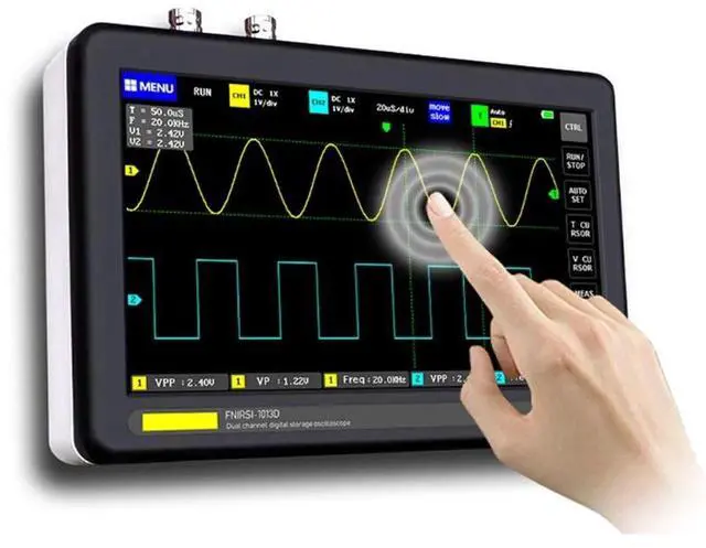Main image of Rechargeable Handheld 7" Touch Screen DSO Digital Tablet Oscilloscope with 2 Channel 100Mhz Bandwidth and 1GSa/s Sampling Rate
