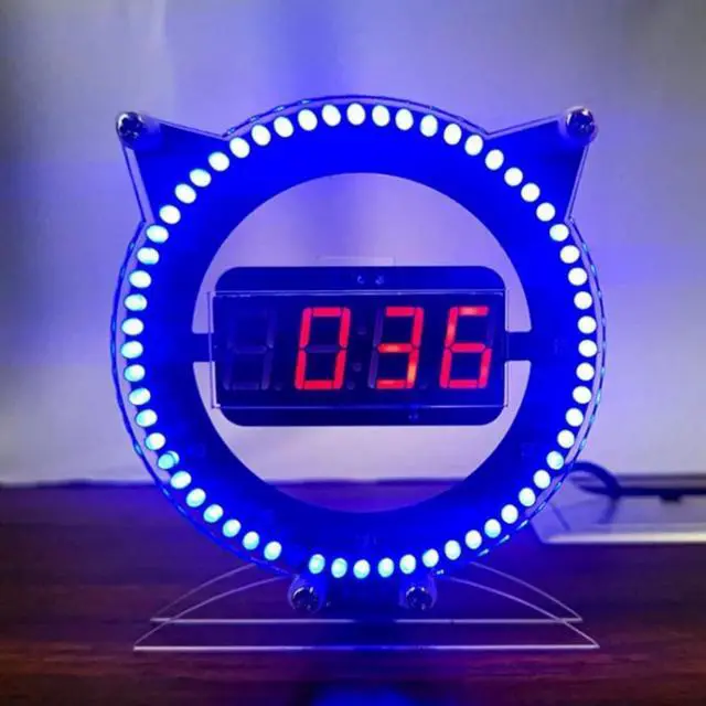 Alt view image 3 of 4 - 4-Digital DIY Electronic Clock Kit Multi-FunctionLight Control Temperature Alarm Clock Soldering Kit for Beginner Study School Teaching Adults and Kids