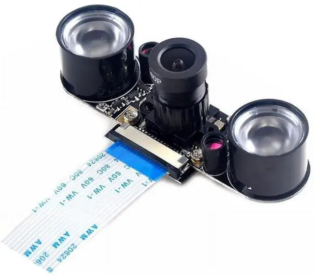 Main image of Raspberry Pi 3 b+ 4 b Camera Night Vision Camera Adjustable-Focus Module 5MP OV5647 Webcam Video 1080p with 2 Infrared IR LED Light HD Webcam Compatible with Raspberry 4B/3 B+/3B/2B+